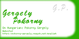 gergely pokorny business card